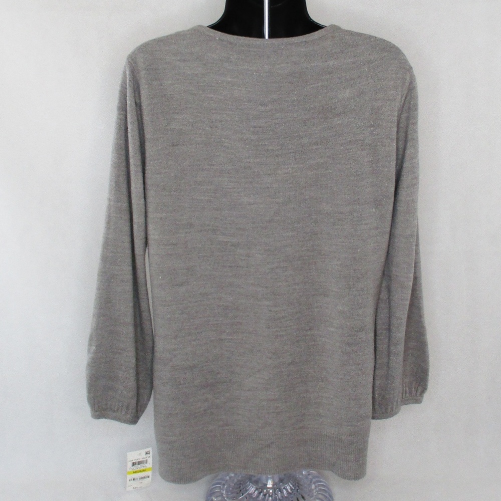 Womens Puff Sleeve Pullover Sweater - Picture 4 of 7